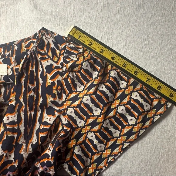 Anthropologie Maeve Somerset Maxi Dress Printed Short Sleeve  XS P - Picture 8 of 14